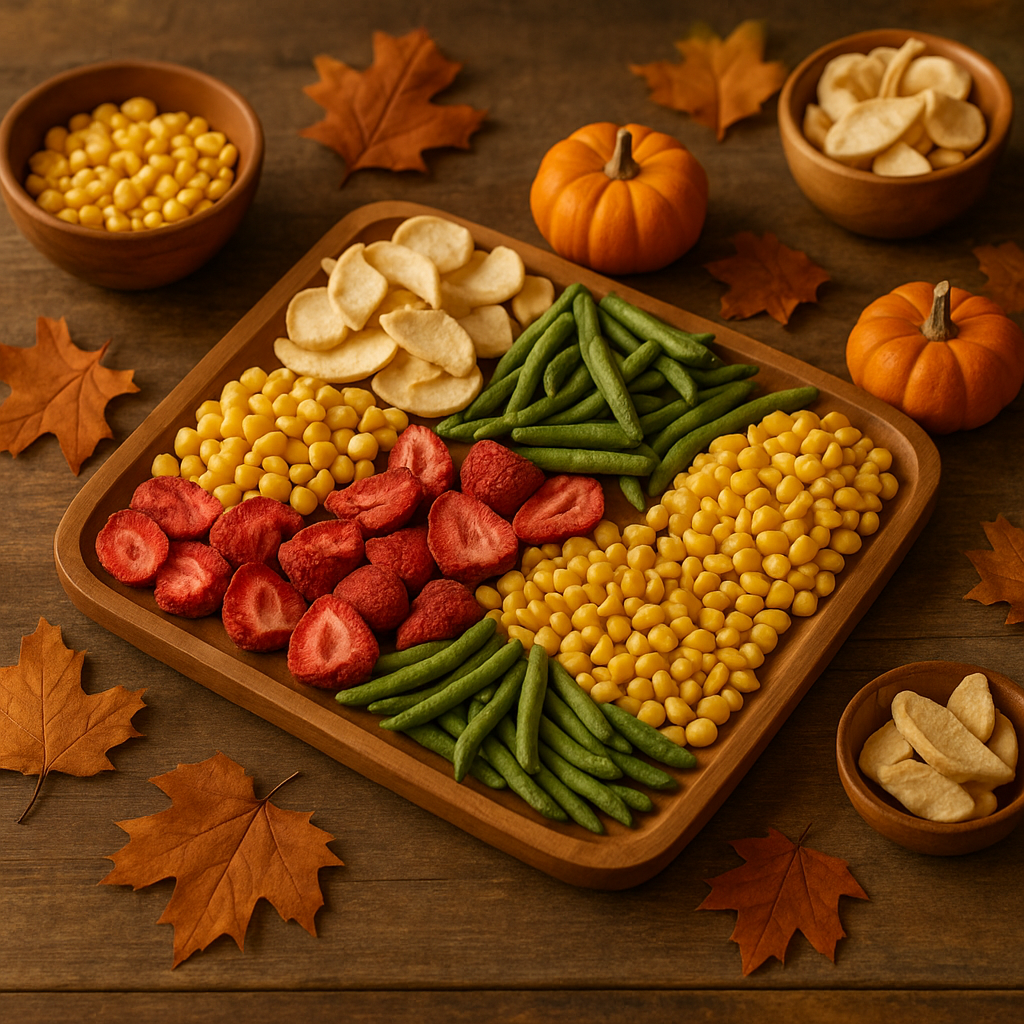 Build a November Harvest Snack Board with Freeze-Dried Produce