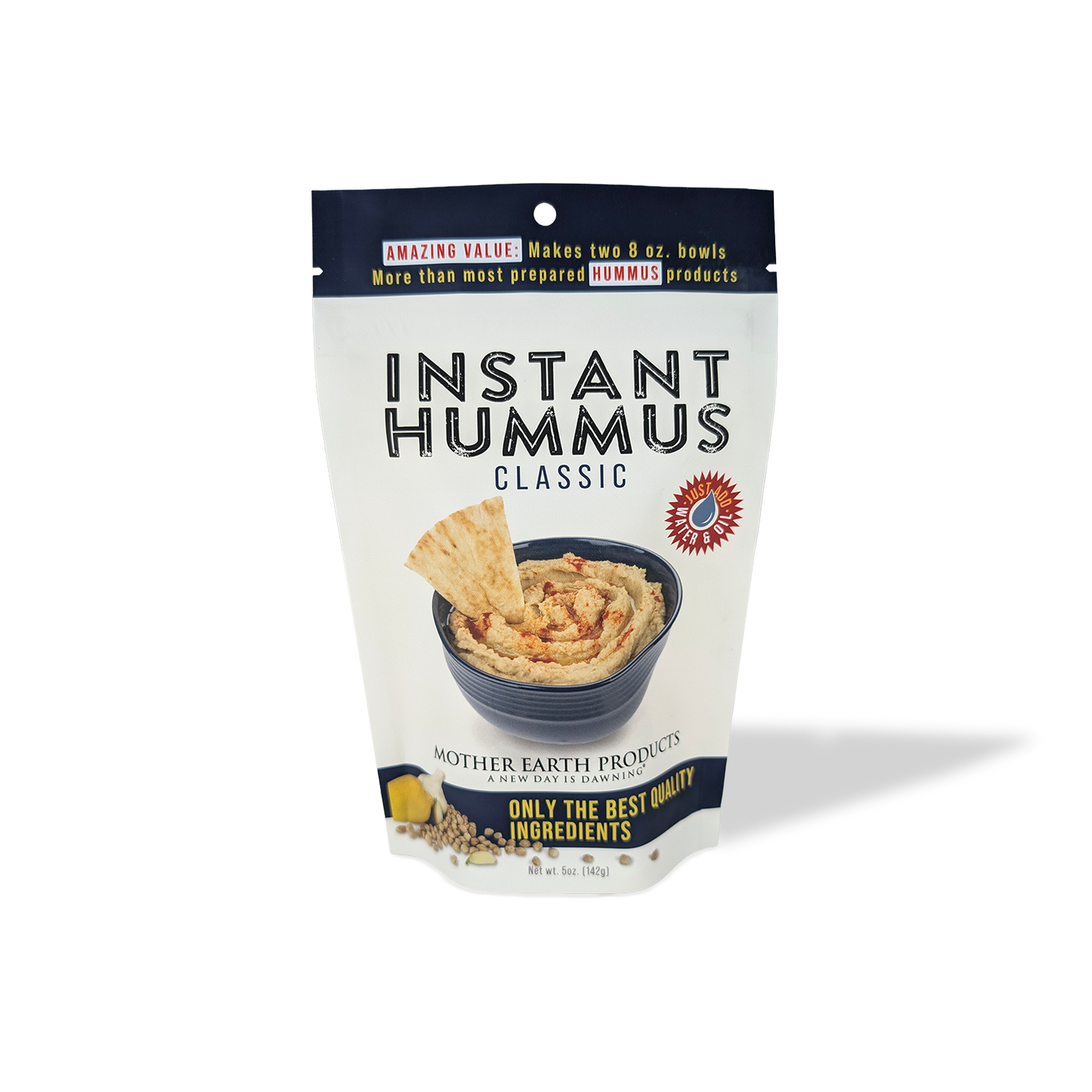 5 oz Hummus Combo - Classic Original + Roasted Red Pepper