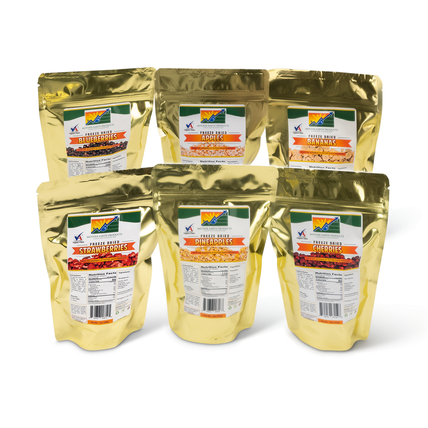 Freeze Dried Fruit Kit: 2 Cup Mylar