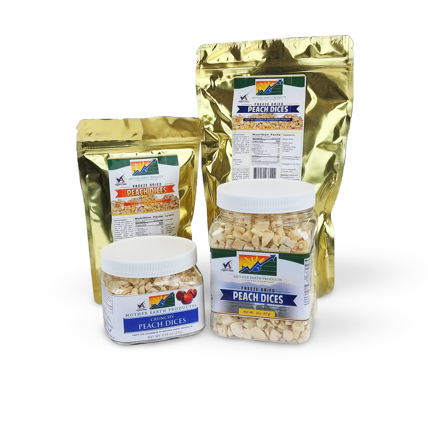 Freeze Dried Peach Dices