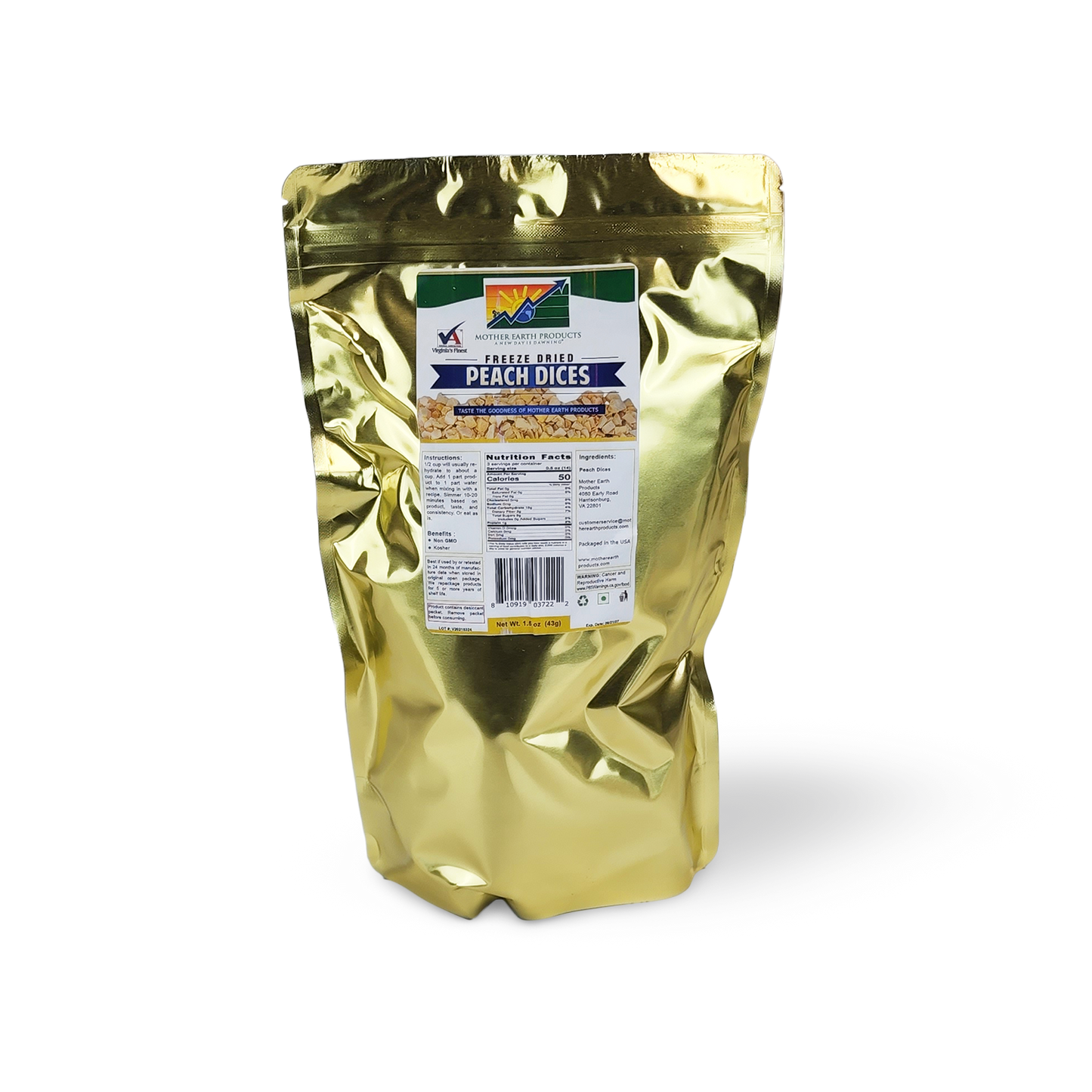 Freeze Dried Peach Dices