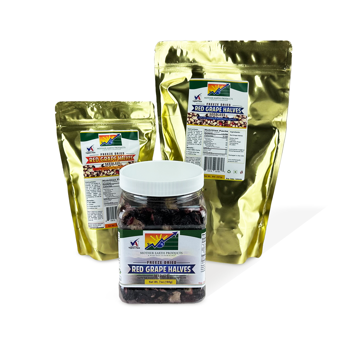 Freeze Dried Red Grape Halves Group