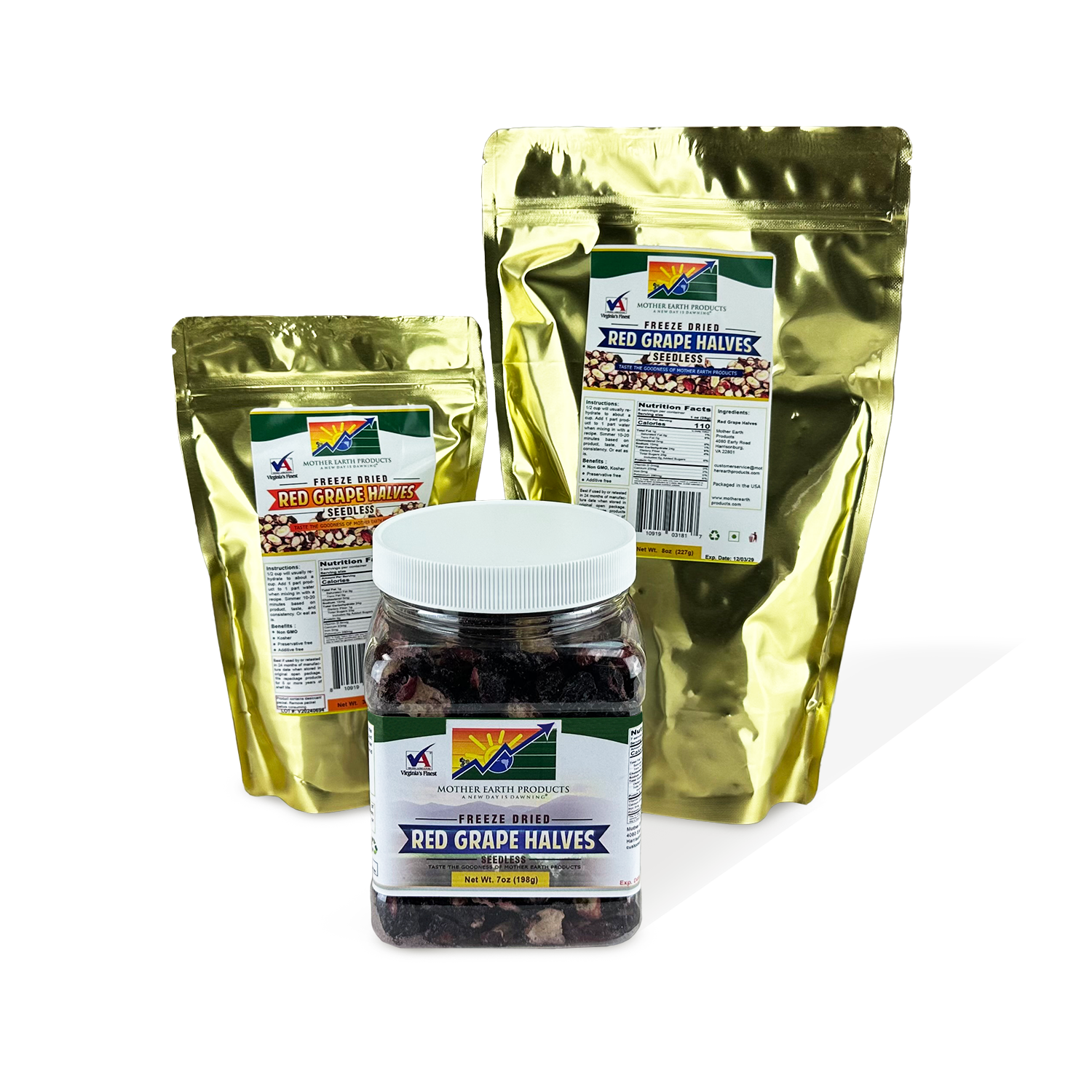 Freeze Dried Red Grape Halves Group