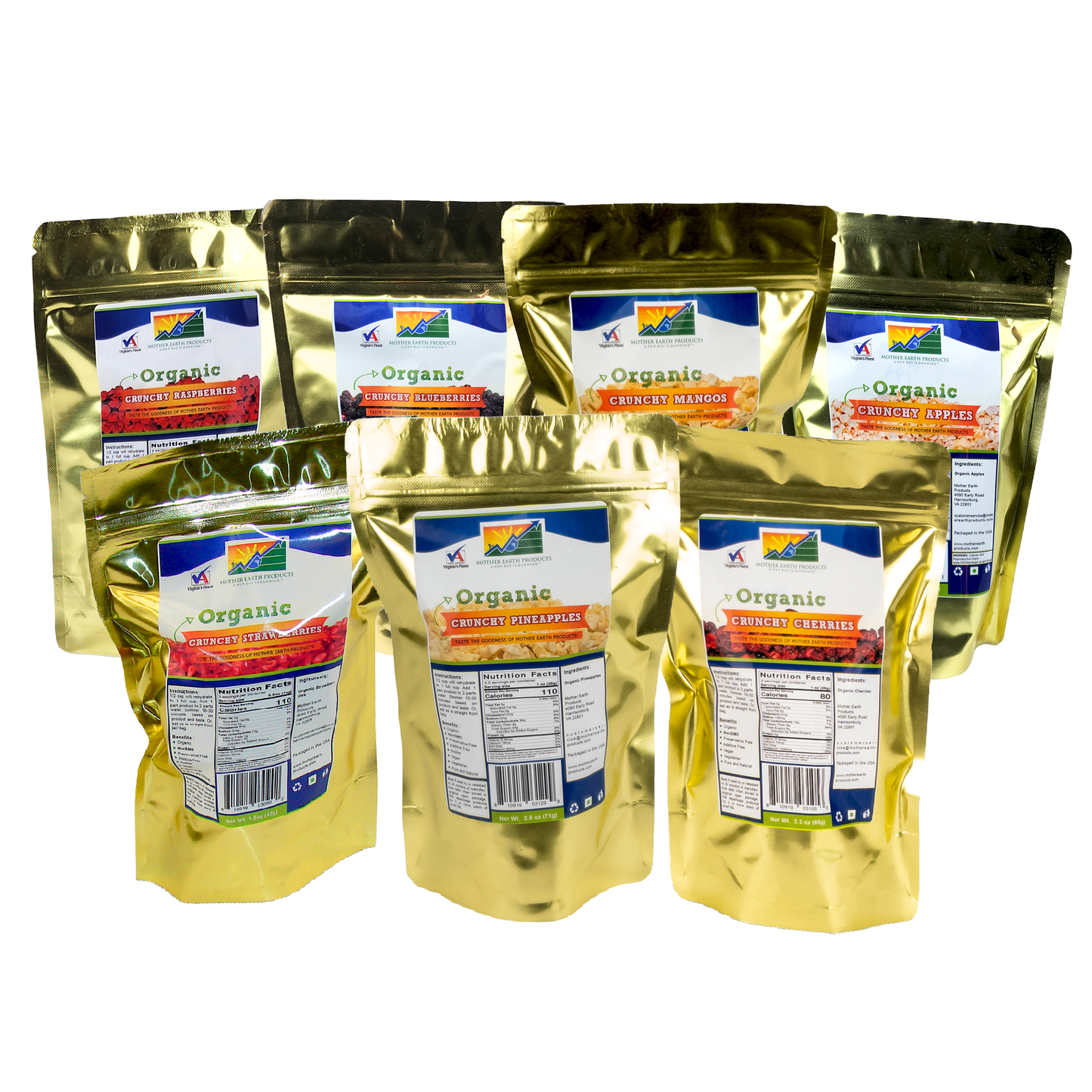 Organic Freeze Dried Fruit Kit: 2 Cup Mylar