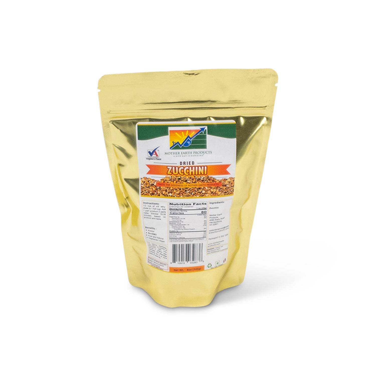 Dried Zucchini 2 Cup Mylar