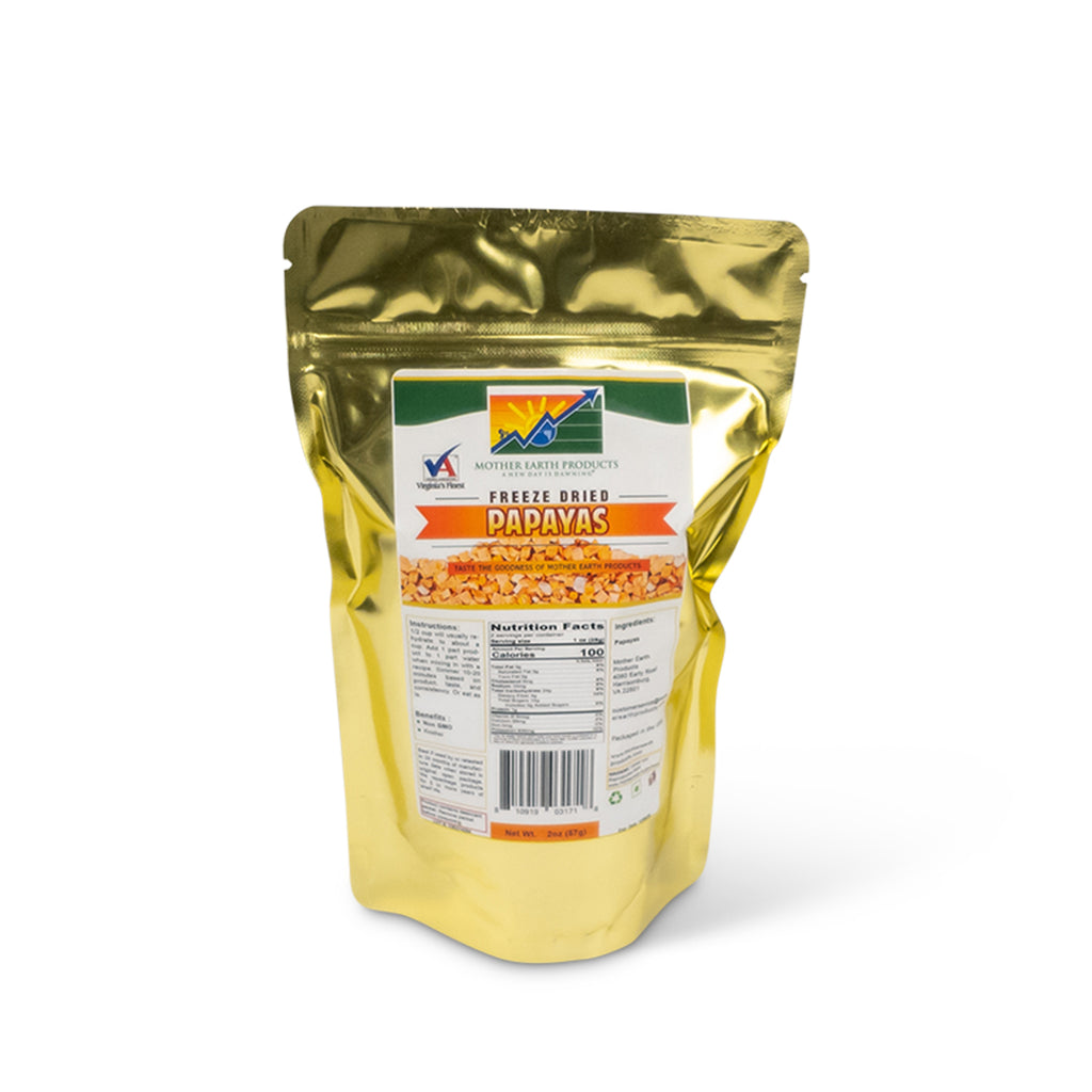 Freeze Dried Papaya 2 Cup Mylar