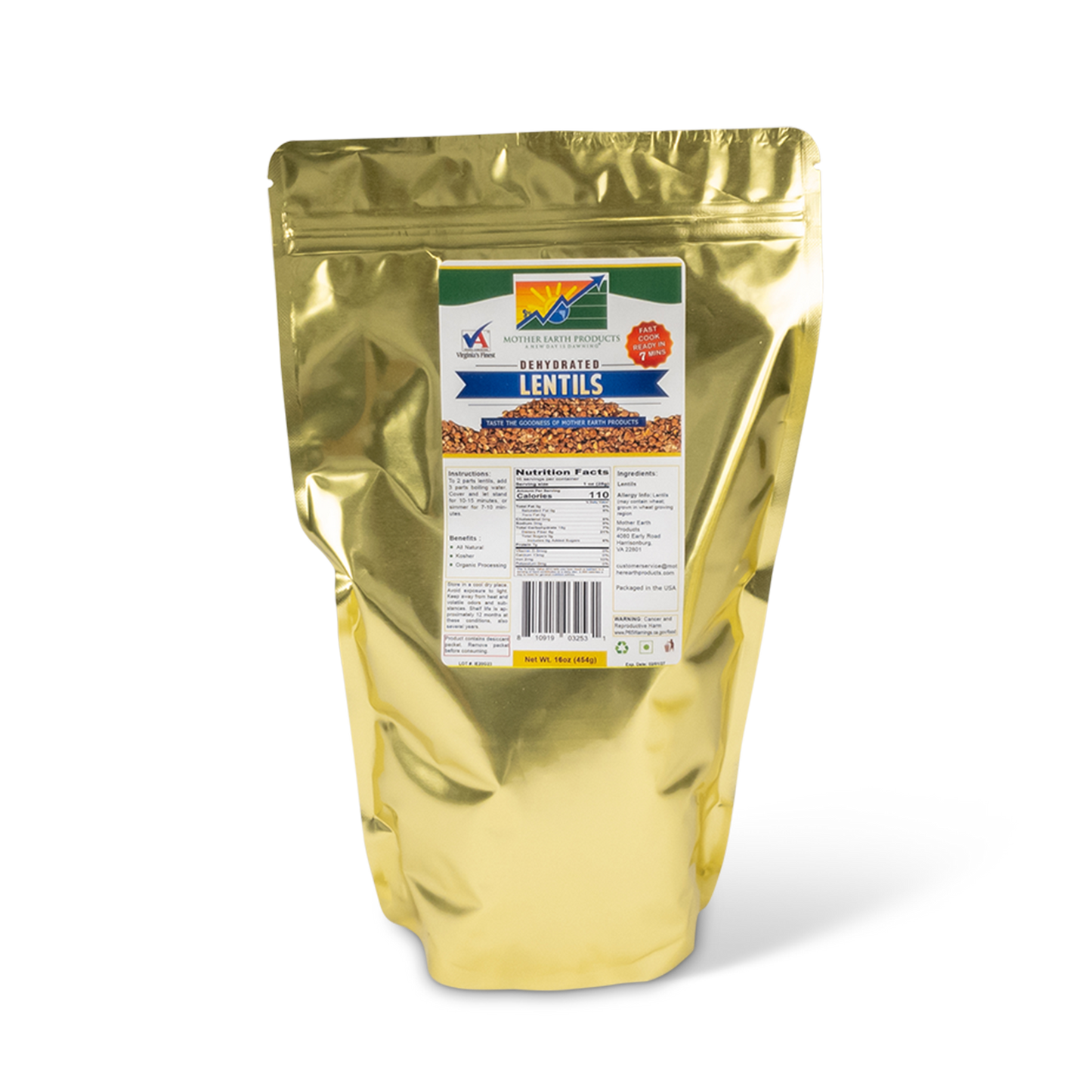 Dehydrated Lentils