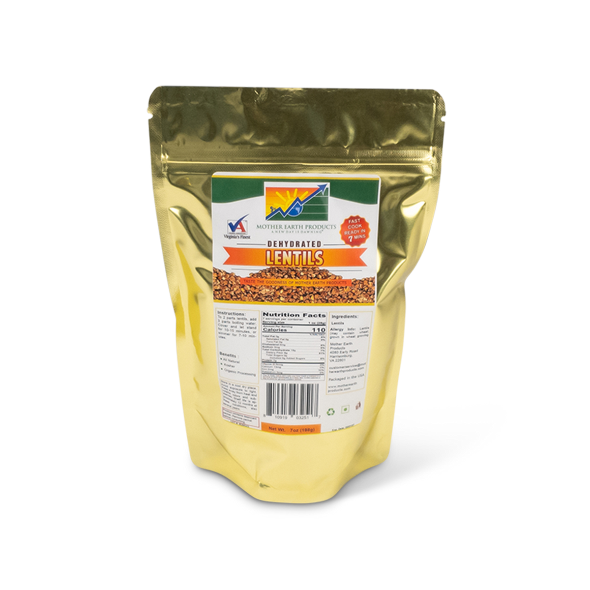 Dehydrated Lentils