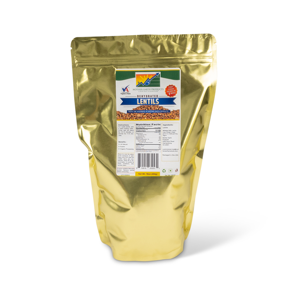 Dehydrated Lentils