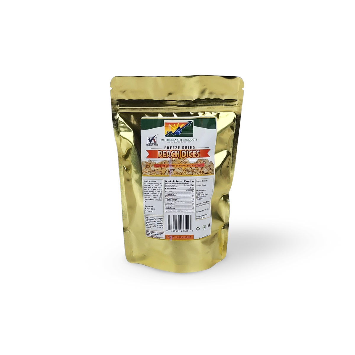 Freeze Dried Peach Dices
