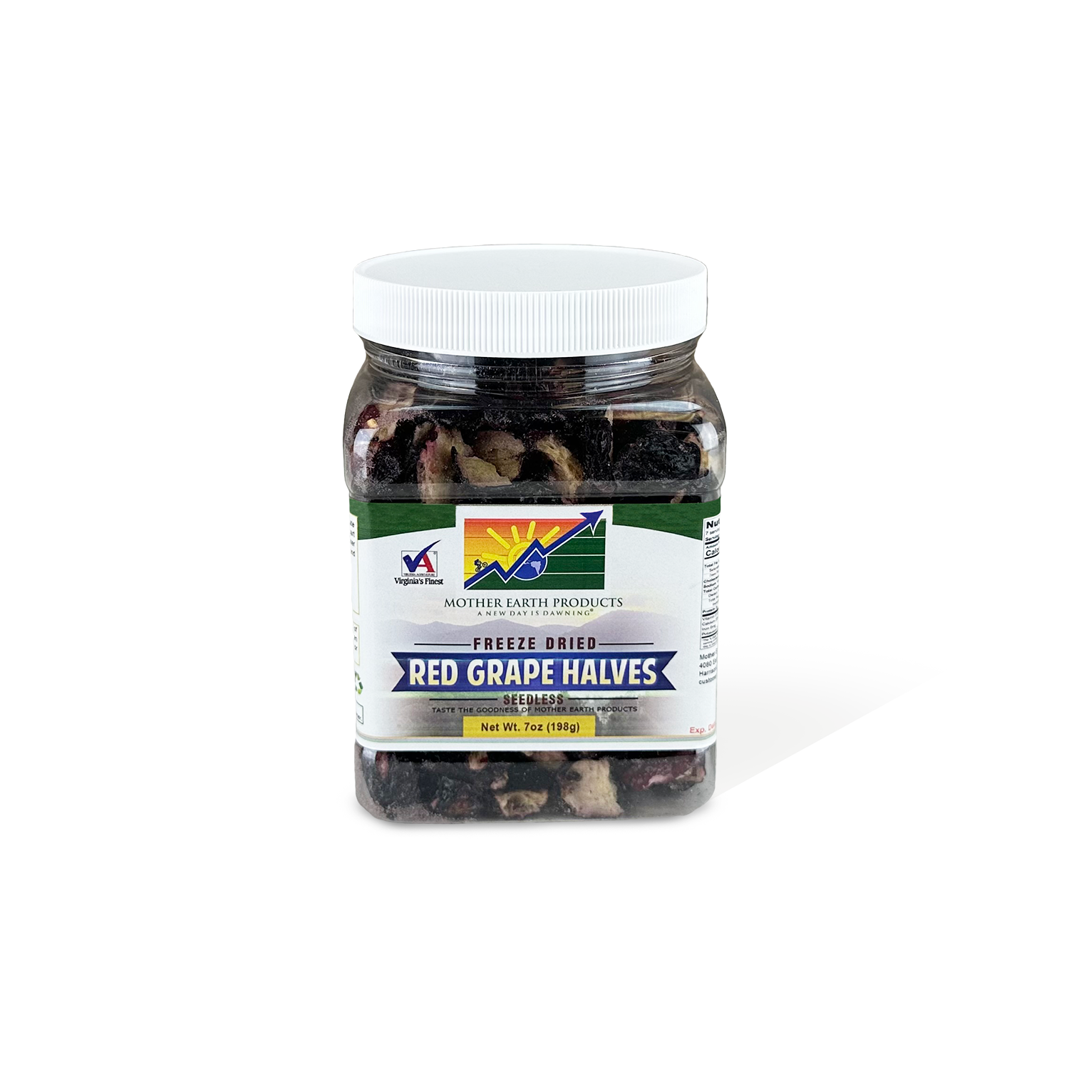 Freeze Dried Red Grape Halves Quart Jar