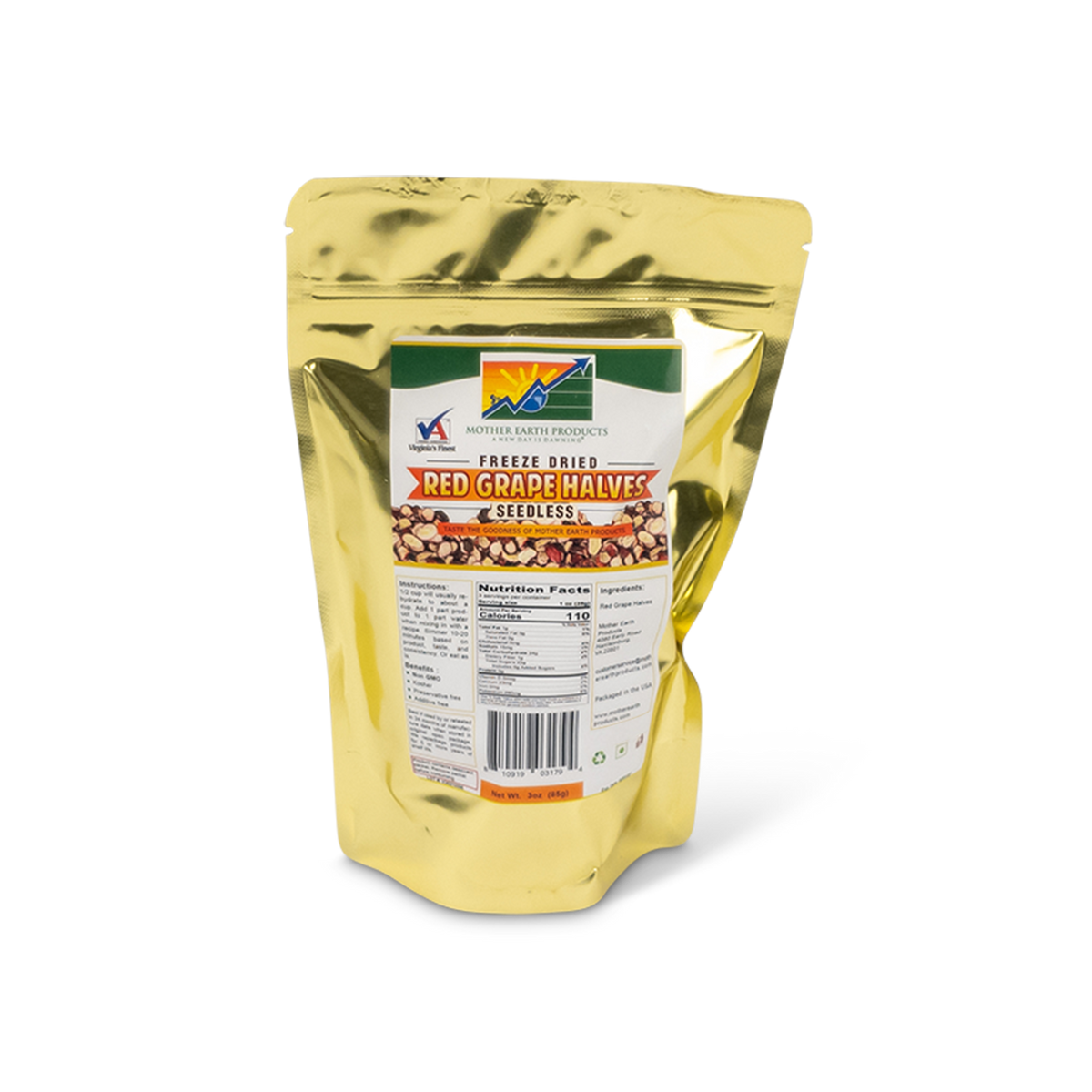Freeze Dried Red Grape Halves (Seedless)