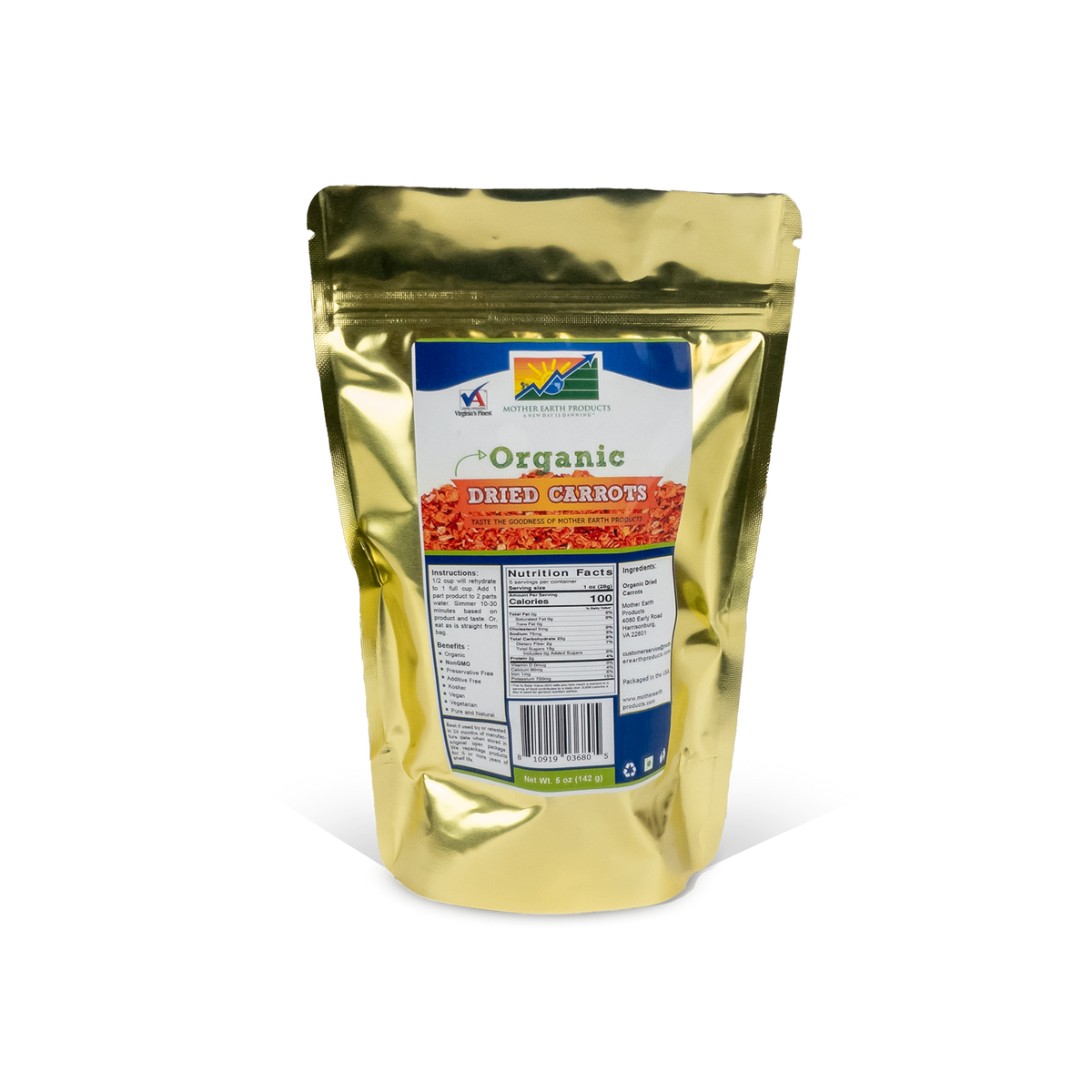 Organic Dried Carrots