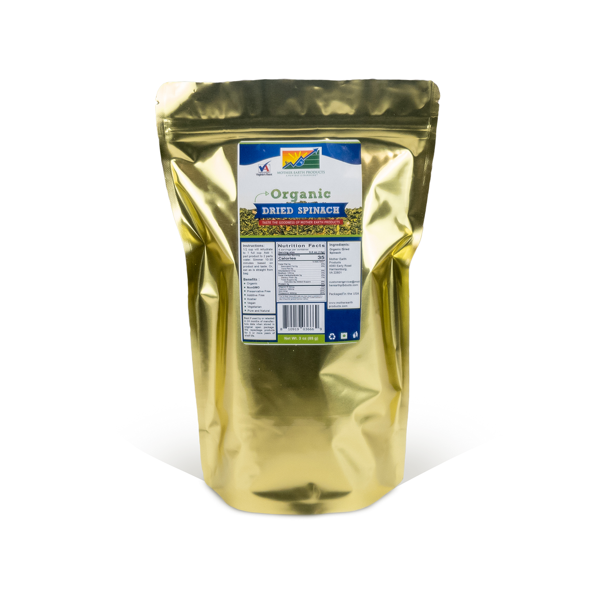 Organic Dried Spinach