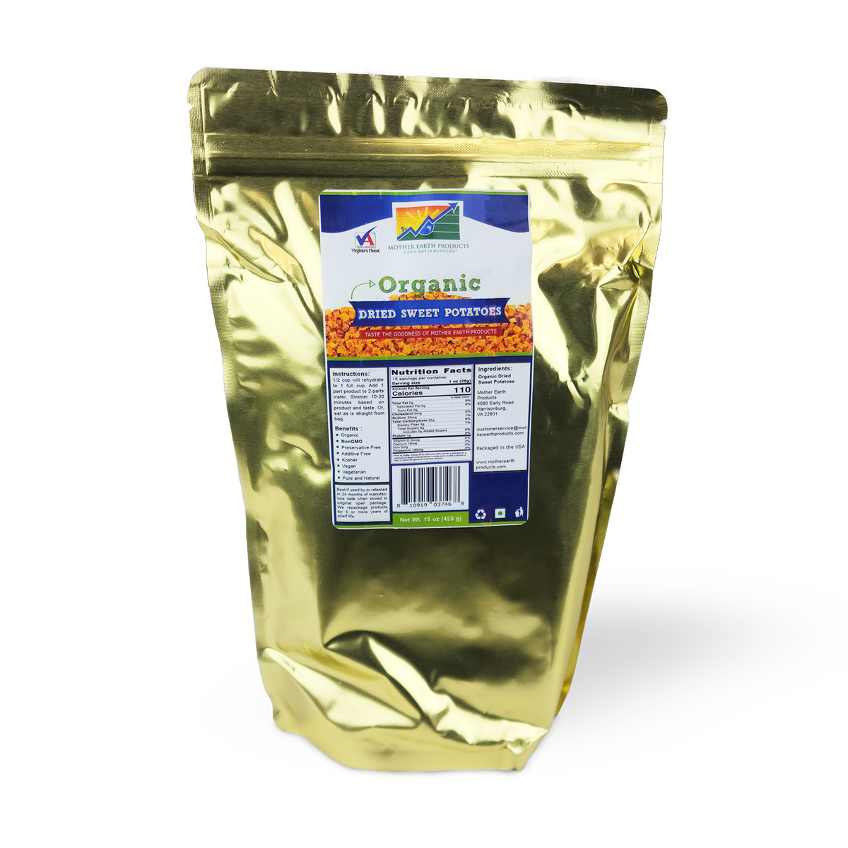 Organic Dried Sweet Potatoes