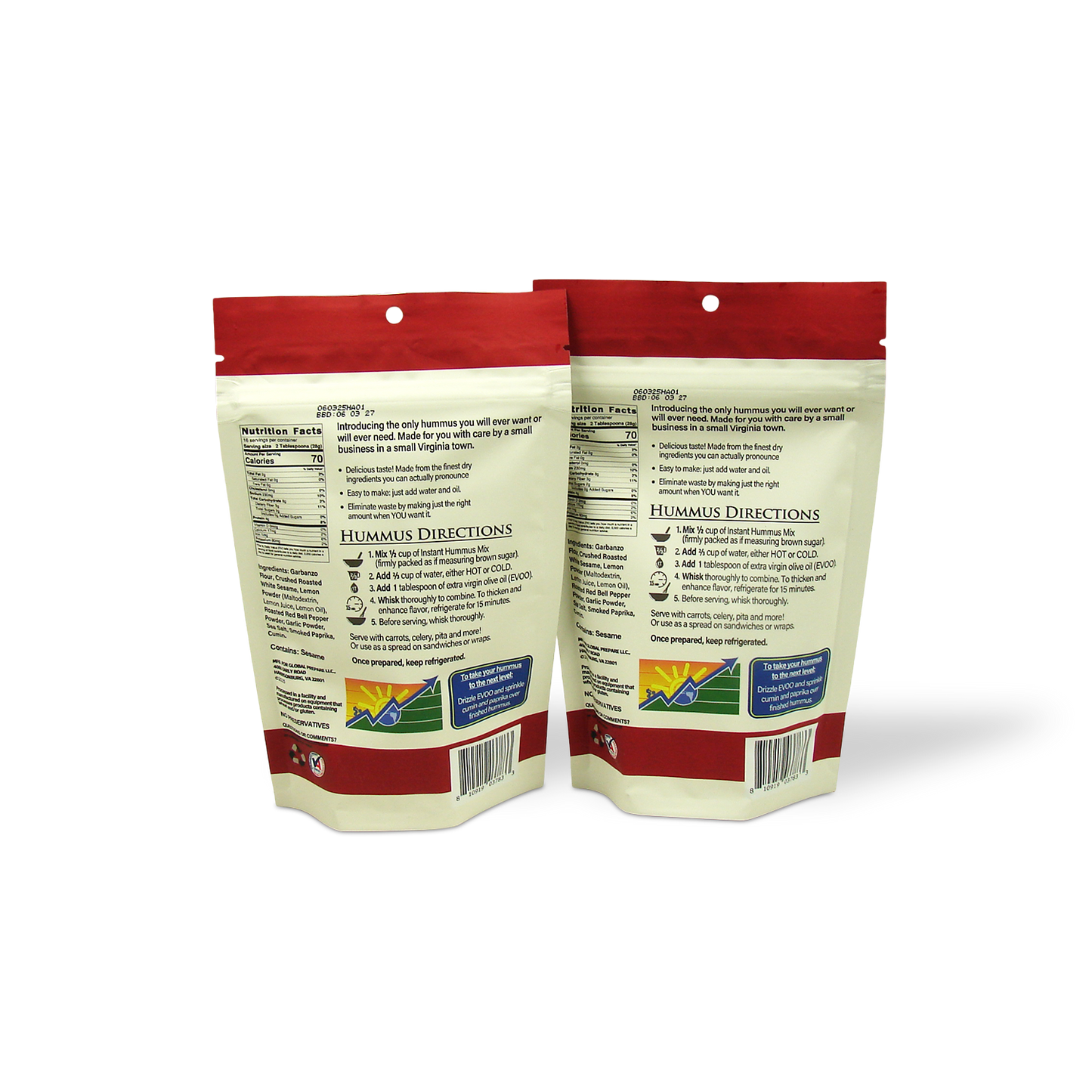 5 oz Hummus Mix Twin-Pack - Roasted Red Pepper