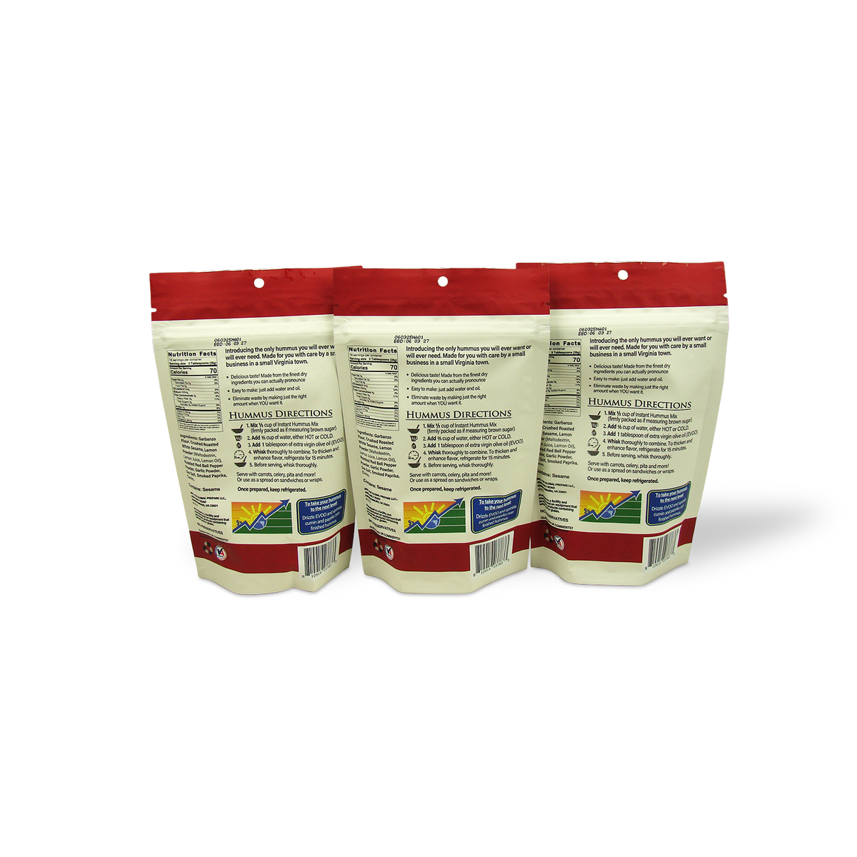 5 oz Hummus Mix Triple-Pack - Roasted Red Pepper