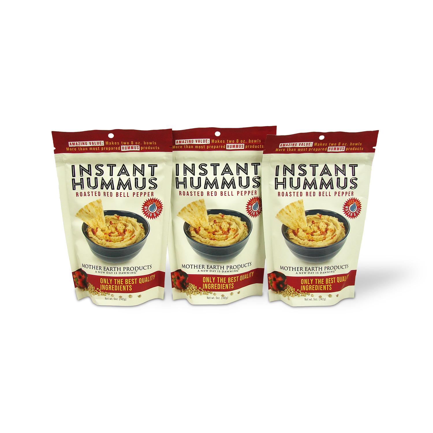 5 oz Hummus Mix Triple-Pack - Roasted Red Pepper