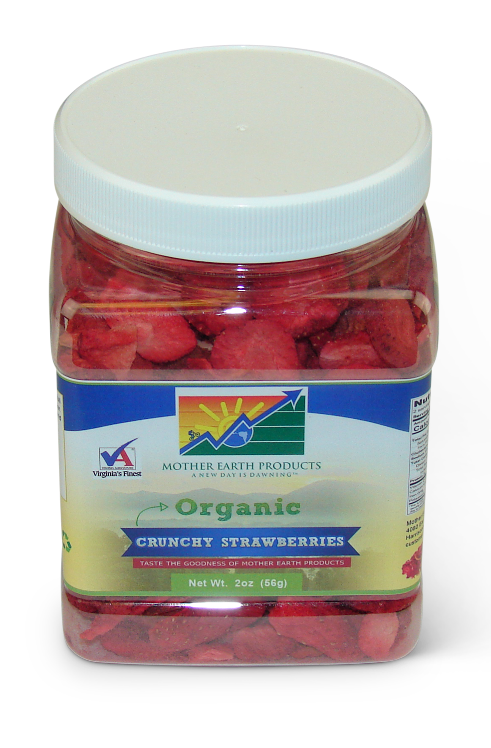 Organic Crunchy Strawberries Quart Jar