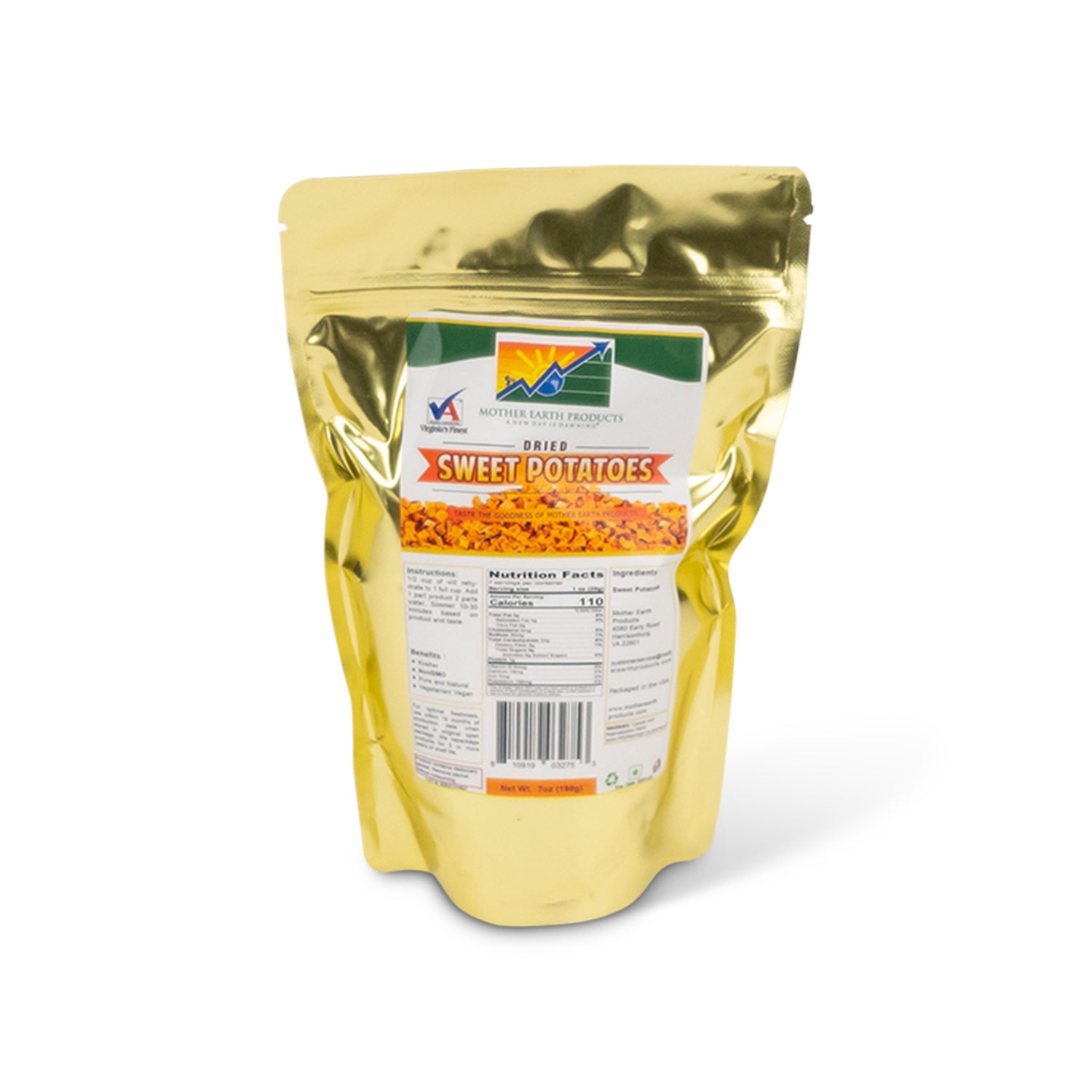 Dried Sweet Potatoes 2 Cup Mylar