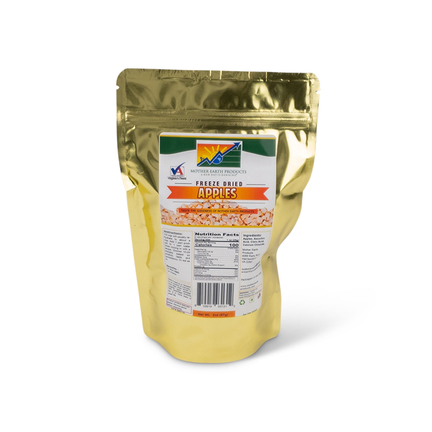 Freeze Dried Apples 2 Cup Mylar