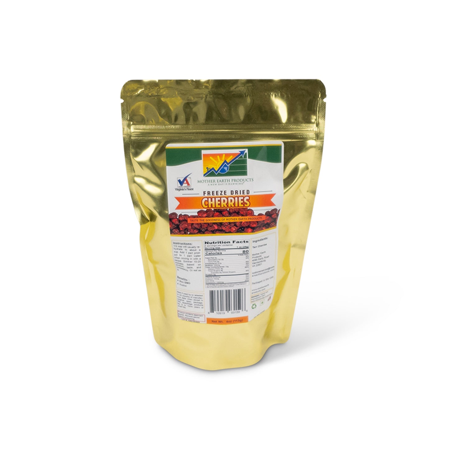 Freeze Dried Cherries 2 Cup Mylar
