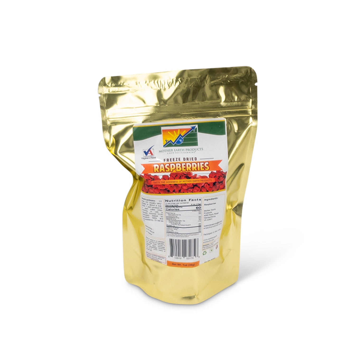 Freeze Dried Raspberries 2 Cup Mylar