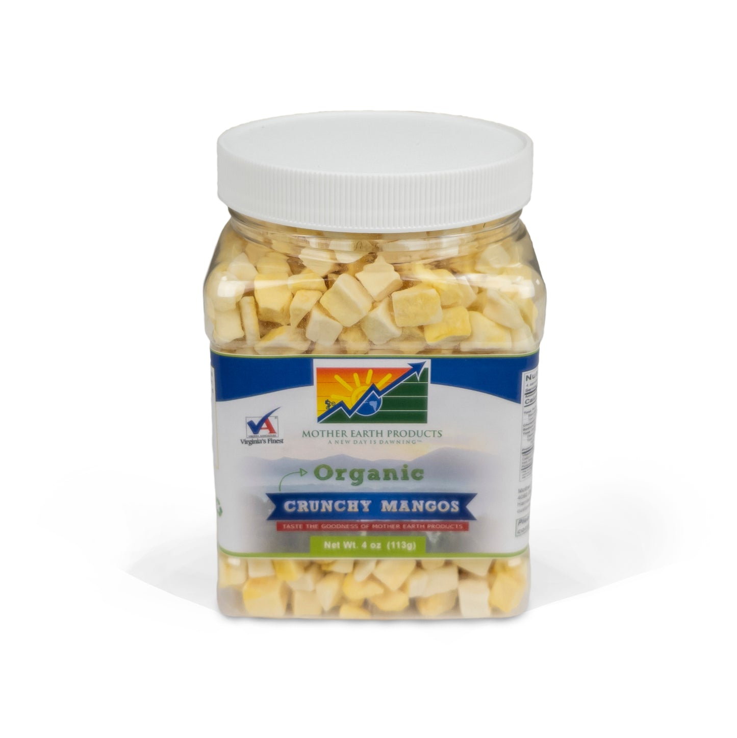 Organic Freeze Dried Mango Quart Jar Front