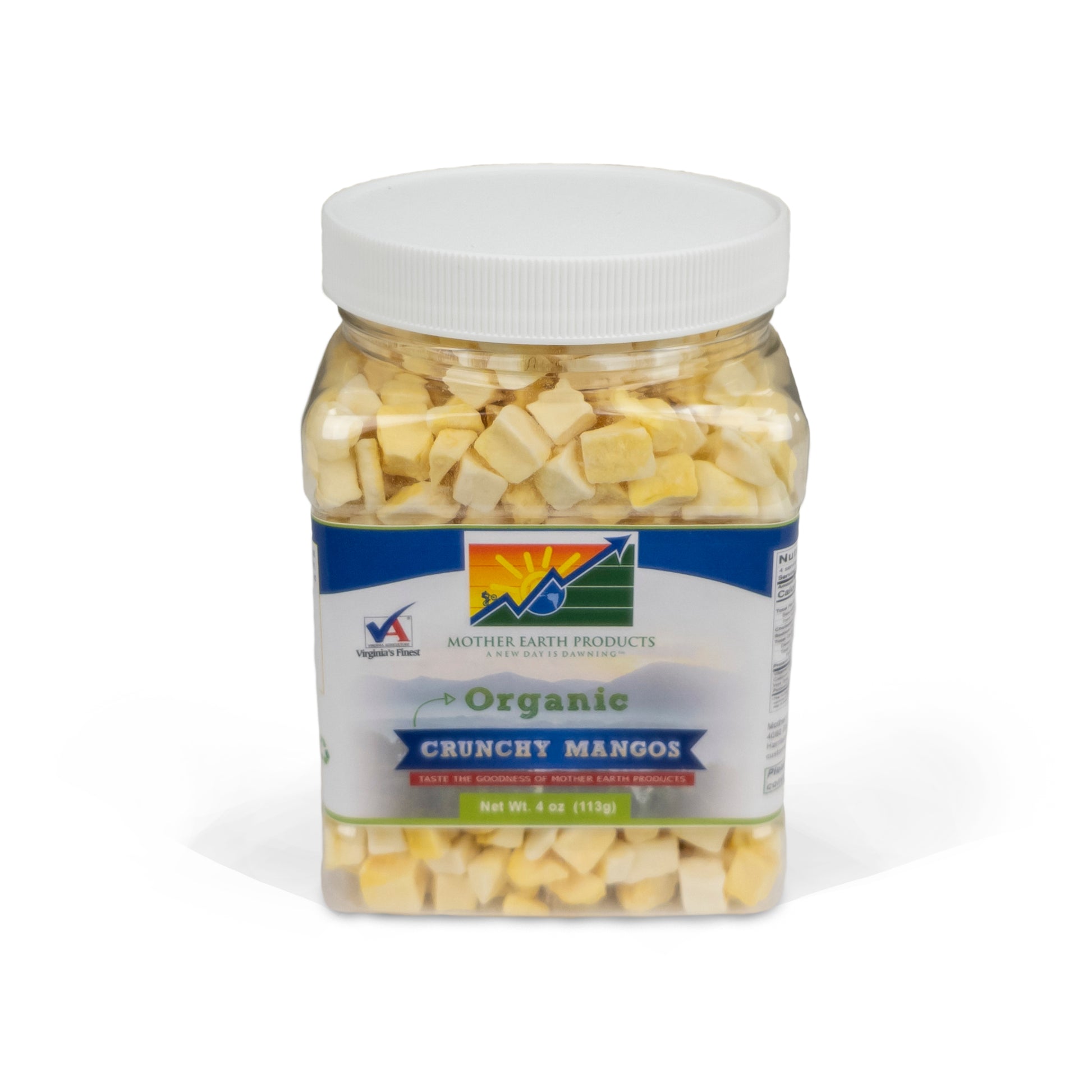 Organic Freeze Dried Mango Quart Jar Front