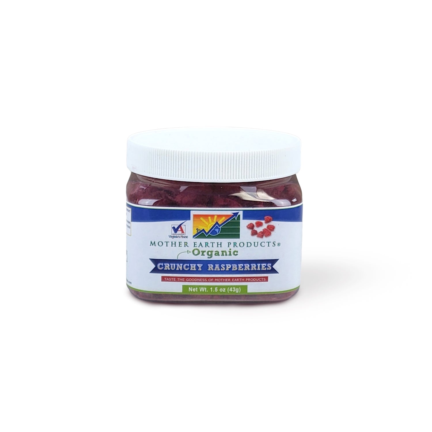 Organic Crunchy Raspberroes 2 Cup Jar