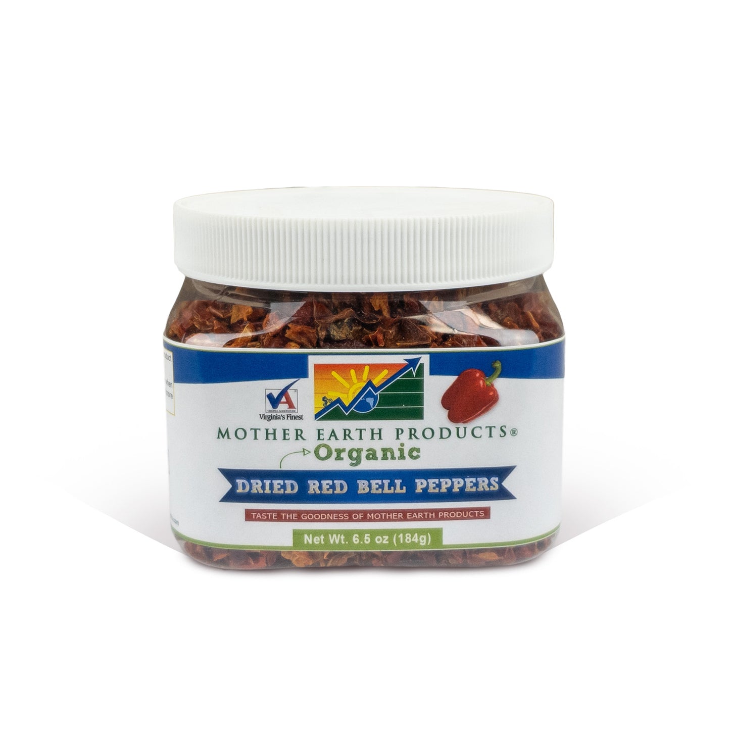 Organic Dried Red Bell Peppers 2 Cup Jar