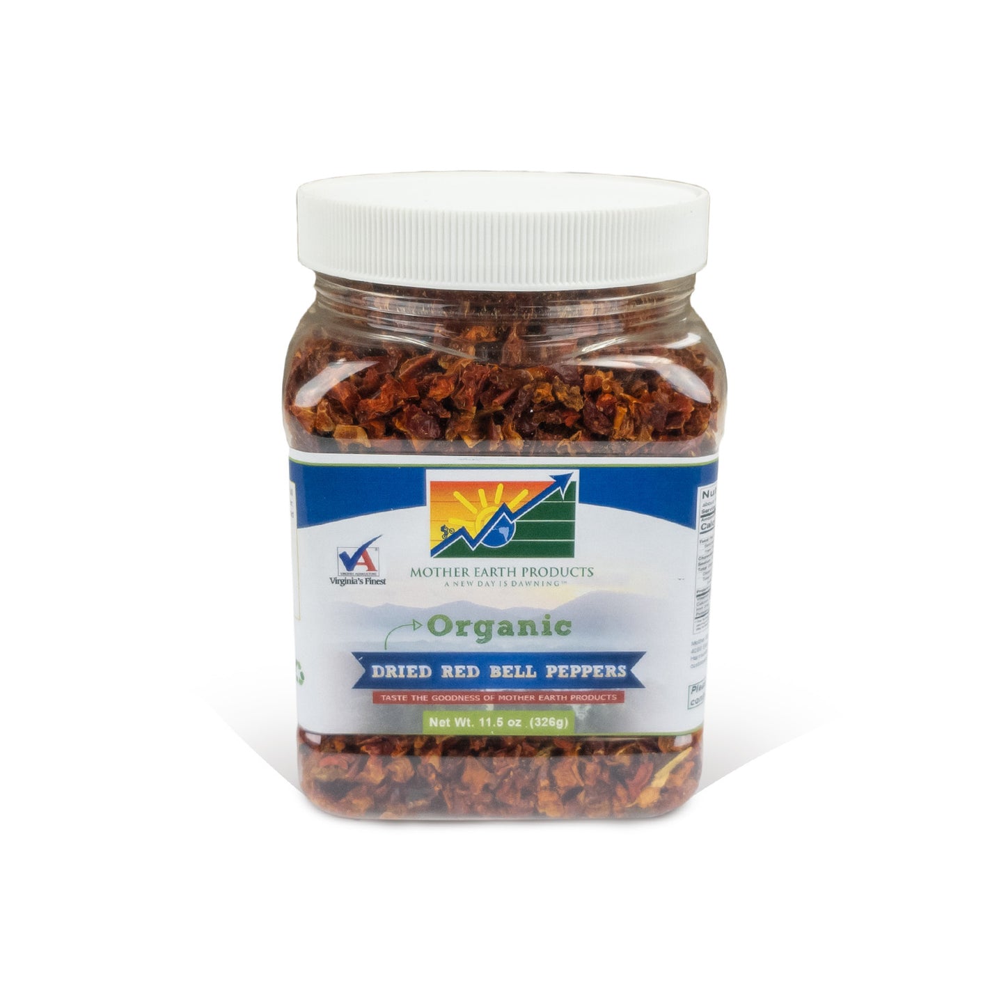 Organic Dried Red Bell Peppers Quart Jar