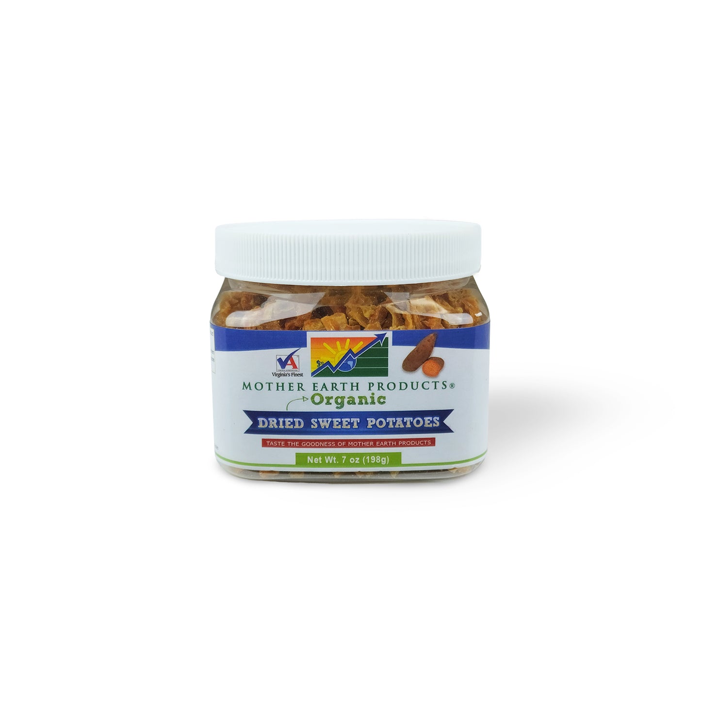 Organic Dried Sweet Potatoes 2 Cup Jar