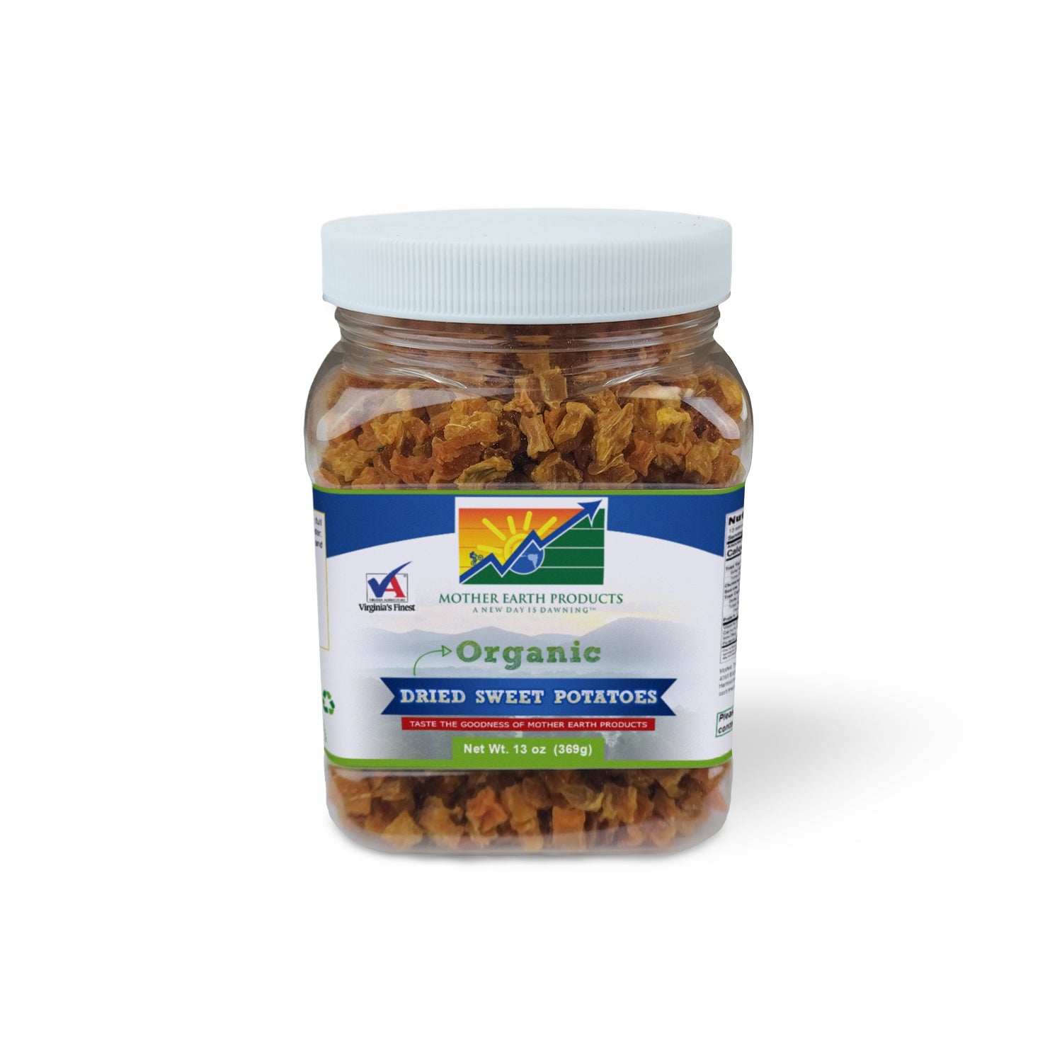 Organic Dried Sweet Potatoes Quart Jar