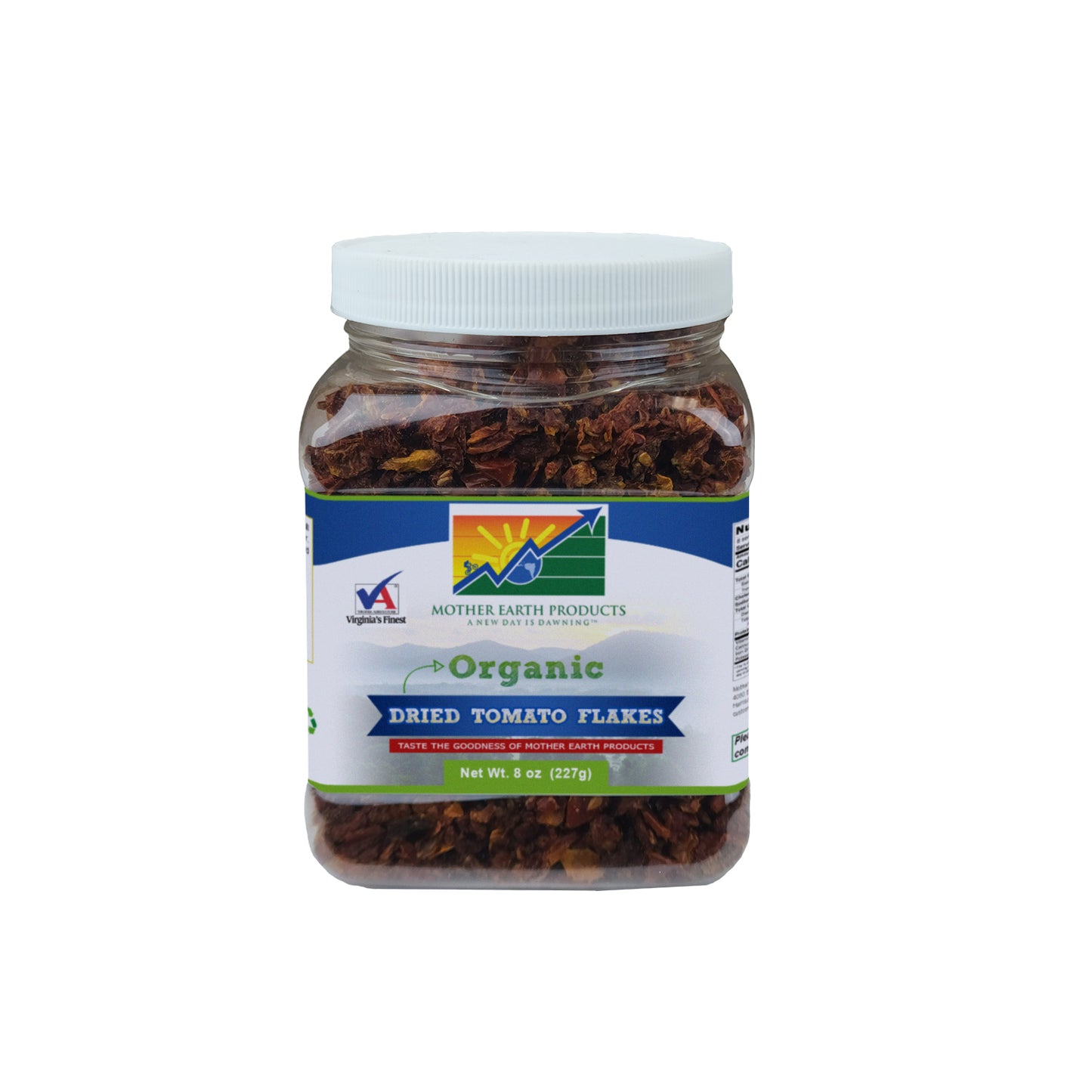 Organic Dried Tomato Flakes Quart Jar