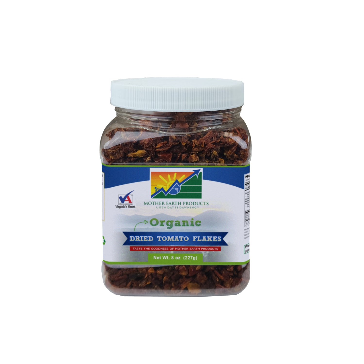 Organic Dried Tomato Flakes Quart Jar