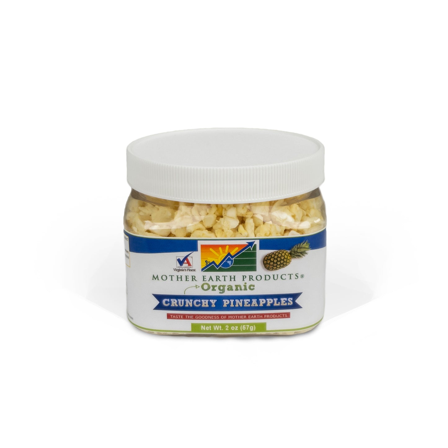 Organic Freeze Dried Pineapple 2 Cup Jar Front